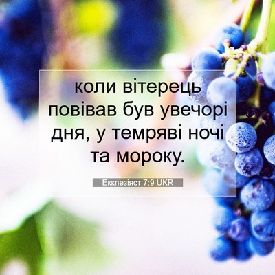 Picture 07 - Екклезіяст 7:9 UKR - коли вітерець повівав був - Bible Verse Picture