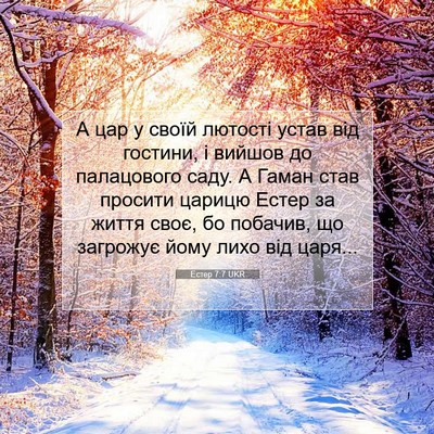 Picture 07 - Естер 7:7 UKR - А цар у своїй лютості устав - Bible Verse Picture