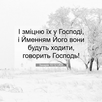 Picture 07 - Захарія 10:12 UKR - І зміцню їх у Господі, і - Bible Verse Picture