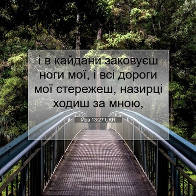 Picture 07 - Йов 13:27 UKR - і в кайдани заковуєш ноги - Bible Verse Picture