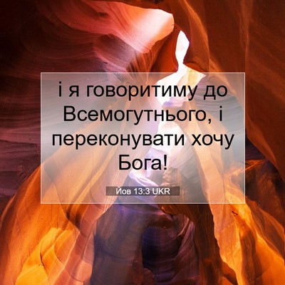 Picture 07 - Йов 13:3 UKR - і я говоритиму до - Bible Verse Picture