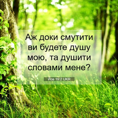 Picture 07 - Йов 19:2 UKR - Аж доки смутити ви будете - Bible Verse Picture