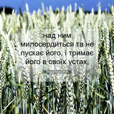 Picture 07 - Йов 20:13 UKR - над ним милосердиться та - Bible Verse Picture
