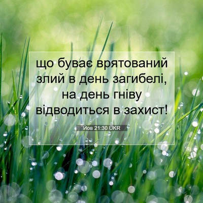 Picture 07 - Йов 21:30 UKR - що буває врятований злий в - Bible Verse Picture