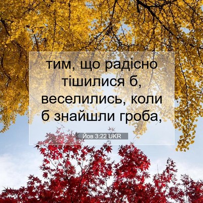 Picture 07 - Йов 3:22 UKR - тим, що радісно тішилися б, - Bible Verse Picture