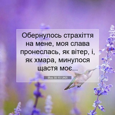 Picture 07 - Йов 30:15 UKR - Обернулось страхіття на - Bible Verse Picture
