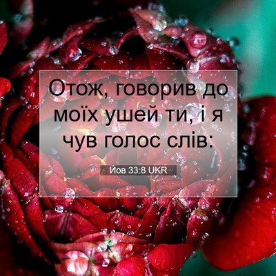 Picture 07 - Йов 33:8 UKR - Отож, говорив до моїх ушей - Bible Verse Picture