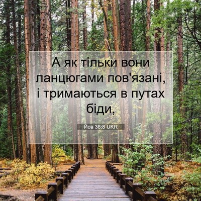 Picture 07 - Йов 36:8 UKR - А як тільки вони ланцюгами - Bible Verse Picture