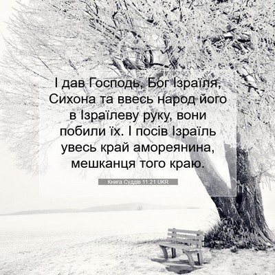 Picture 07 - Книга Суддів 11:21 UKR - І дав Господь, Бог Ізраїля, - Bible Verse Picture