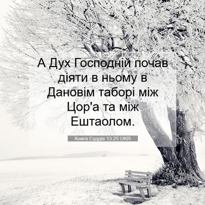 Picture 07 - Книга Суддів 13:25 UKR - А Дух Господній почав - Bible Verse Picture