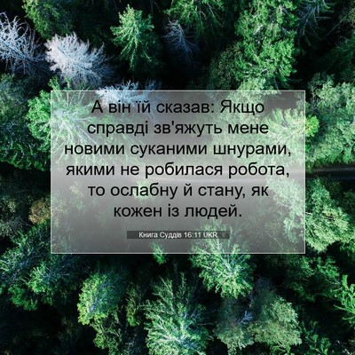 Picture 07 - Книга Суддів 16:11 UKR - А він їй сказав: Якщо - Bible Verse Picture