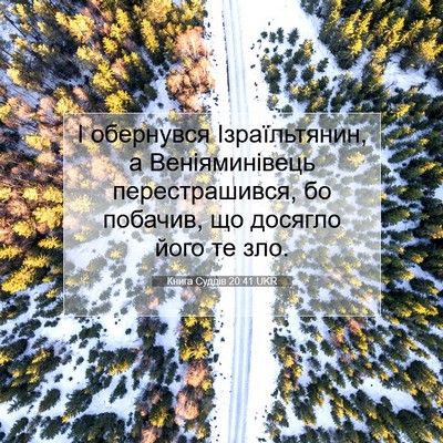 Picture 07 - Книга Суддів 20:41 UKR - І обернувся Ізраїльтянин, - Bible Verse Picture