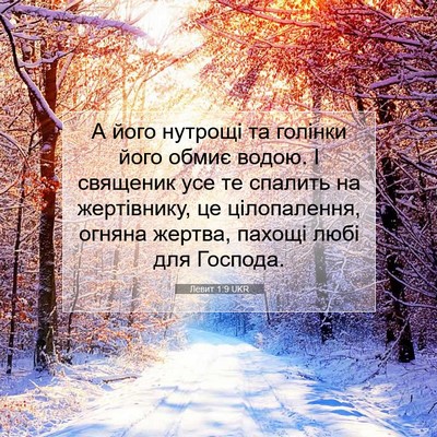 Picture 07 - Левит 1:9 UKR - А його нутрощі та голінки - Bible Verse Picture
