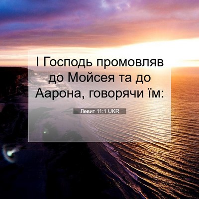 Picture 07 - Левит 11:1 UKR - І Господь промовляв до - Bible Verse Picture