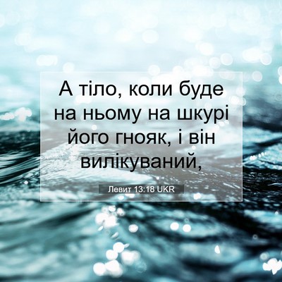 Picture 07 - Левит 13:18 UKR - А тіло, коли буде на ньому - Bible Verse Picture