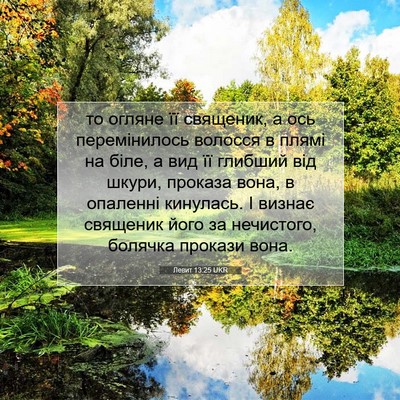 Picture 07 - Левит 13:25 UKR - то огляне її священик, а - Bible Verse Picture