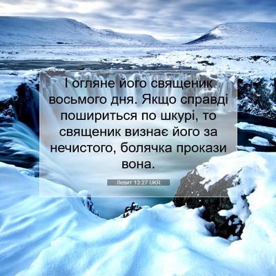 Picture 07 - Левит 13:27 UKR - І огляне його священик - Bible Verse Picture