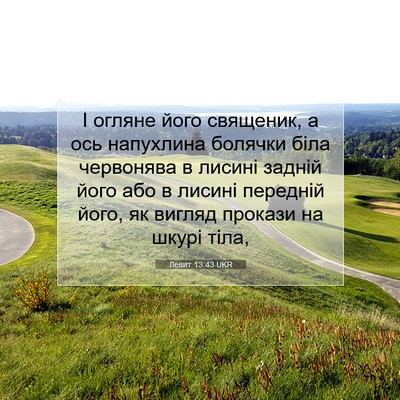 Picture 07 - Левит 13:43 UKR - І огляне його священик, а - Bible Verse Picture