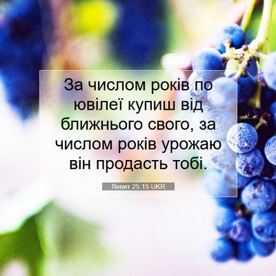 Picture 07 - Левит 25:15 UKR - За числом років по ювілеї - Bible Verse Picture