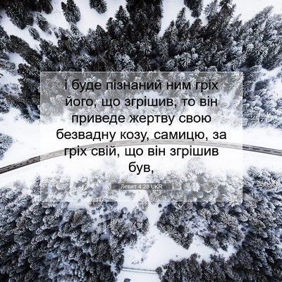 Picture 07 - Левит 4:28 UKR - і буде пізнаний ним гріх - Bible Verse Picture
