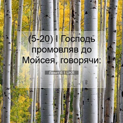 Picture 07 - Левит 6:1 UKR - (5-20) І Господь промовляв до - Bible Verse Picture