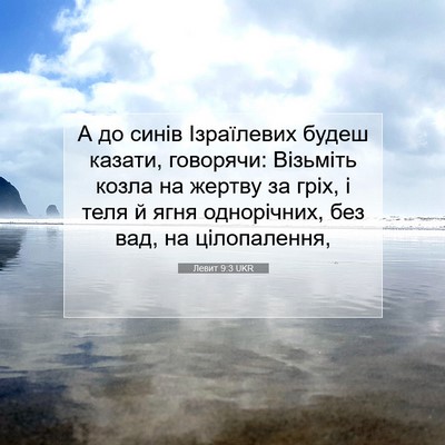 Picture 07 - Левит 9:3 UKR - А до синів Ізраїлевих - Bible Verse Picture
