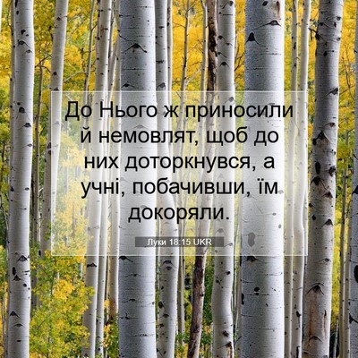Picture 07 - Луки 18:15 UKR - До Нього ж приносили й - Bible Verse Picture