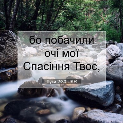 Picture 07 - Луки 2:30 UKR - бо побачили очі мої - Bible Verse Picture