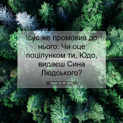 Picture 07 - Луки 22:48 UKR - Ісус же промовив до нього: - Bible Verse Picture
