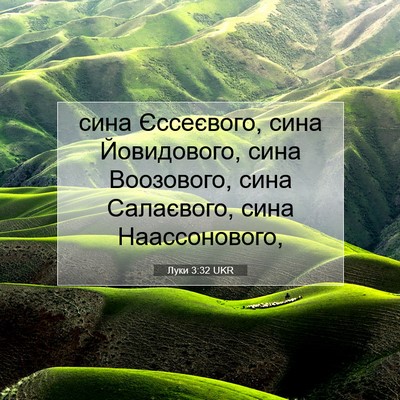 Picture 07 - Луки 3:32 UKR - сина Єссеєвого, сина - Bible Verse Picture