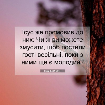 Picture 07 - Луки 5:34 UKR - Ісус же промовив до них: Чи - Bible Verse Picture