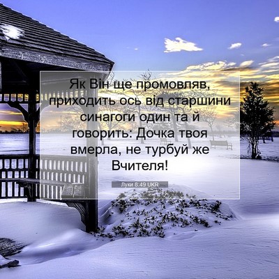 Picture 07 - Луки 8:49 UKR - Як Він ще промовляв, - Bible Verse Picture