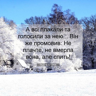 Picture 07 - Луки 8:52 UKR - А всі плакали та голосили - Bible Verse Picture