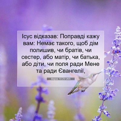 Picture 07 - Марка 10:29 UKR - Ісус відказав: Поправді - Bible Verse Picture
