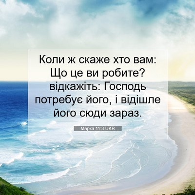 Picture 07 - Марка 11:3 UKR - Коли ж скаже хто вам: Що це - Bible Verse Picture
