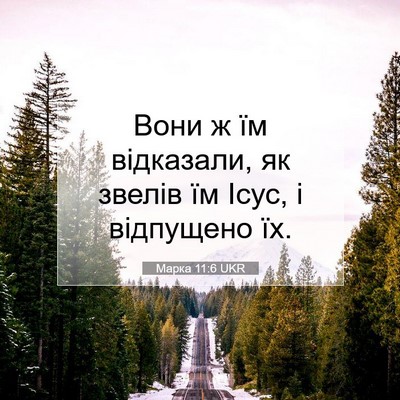 Picture 07 - Марка 11:6 UKR - Вони ж їм відказали, як - Bible Verse Picture