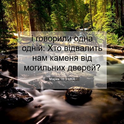Picture 07 - Марка 16:3 UKR - і говорили одна одній: Хто - Bible Verse Picture