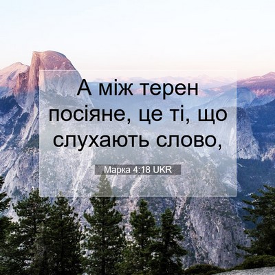 Picture 07 - Марка 4:18 UKR - А між терен посіяне, це ті, - Bible Verse Picture