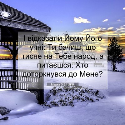 Picture 07 - Марка 5:31 UKR - І відказали Йому Його учні: - Bible Verse Picture
