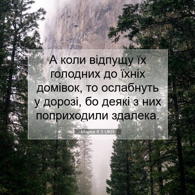 Picture 07 - Марка 8:3 UKR - А коли відпущу їх голодних - Bible Verse Picture