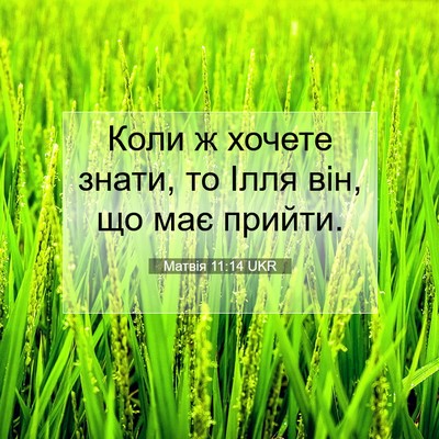Picture 07 - Матвія 11:14 UKR - Коли ж хочете знати, то - Bible Verse Picture