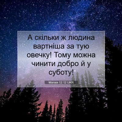 Picture 07 - Матвія 12:12 UKR - А скільки ж людина - Bible Verse Picture