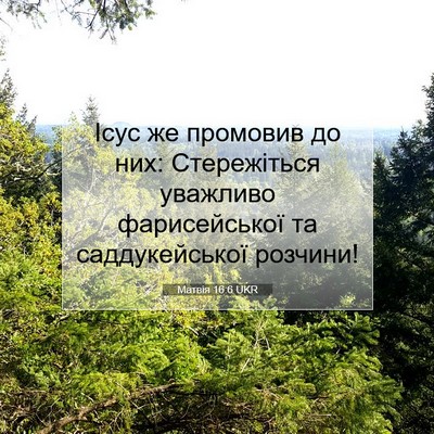 Picture 07 - Матвія 16:6 UKR - Ісус же промовив до них: - Bible Verse Picture