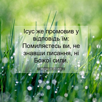 Picture 07 - Матвія 22:29 UKR - Ісус же промовив у - Bible Verse Picture