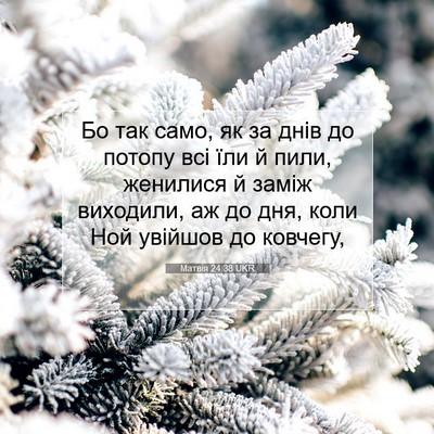 Picture 07 - Матвія 24:38 UKR - Бо так само, як за днів до - Bible Verse Picture