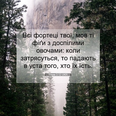 Picture 07 - Наум 3:12 UKR - Всі фортеці твої, мов ті - Bible Verse Picture