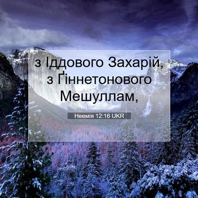 Picture 07 - Неемія 12:16 UKR - з Іддового Захарій, з - Bible Verse Picture