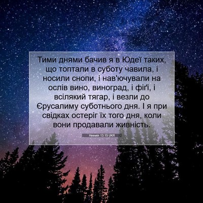 Picture 07 - Неемія 13:15 UKR - Тими днями бачив я в Юдеї - Bible Verse Picture