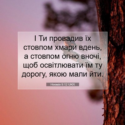 Picture 07 - Неемія 9:12 UKR - І Ти провадив їх стовпом - Bible Verse Picture
