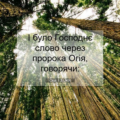 Picture 07 - Огій 1:3 UKR - І було Господнє слово - Bible Verse Picture